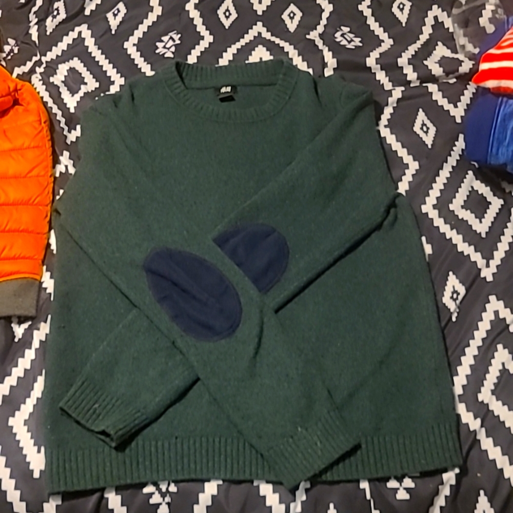 Men's H&M Green Fuzzy Sweater
